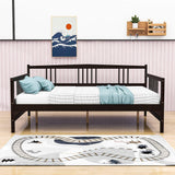 Wood Full / Double Size Daybed with Slat Back and Support Legs