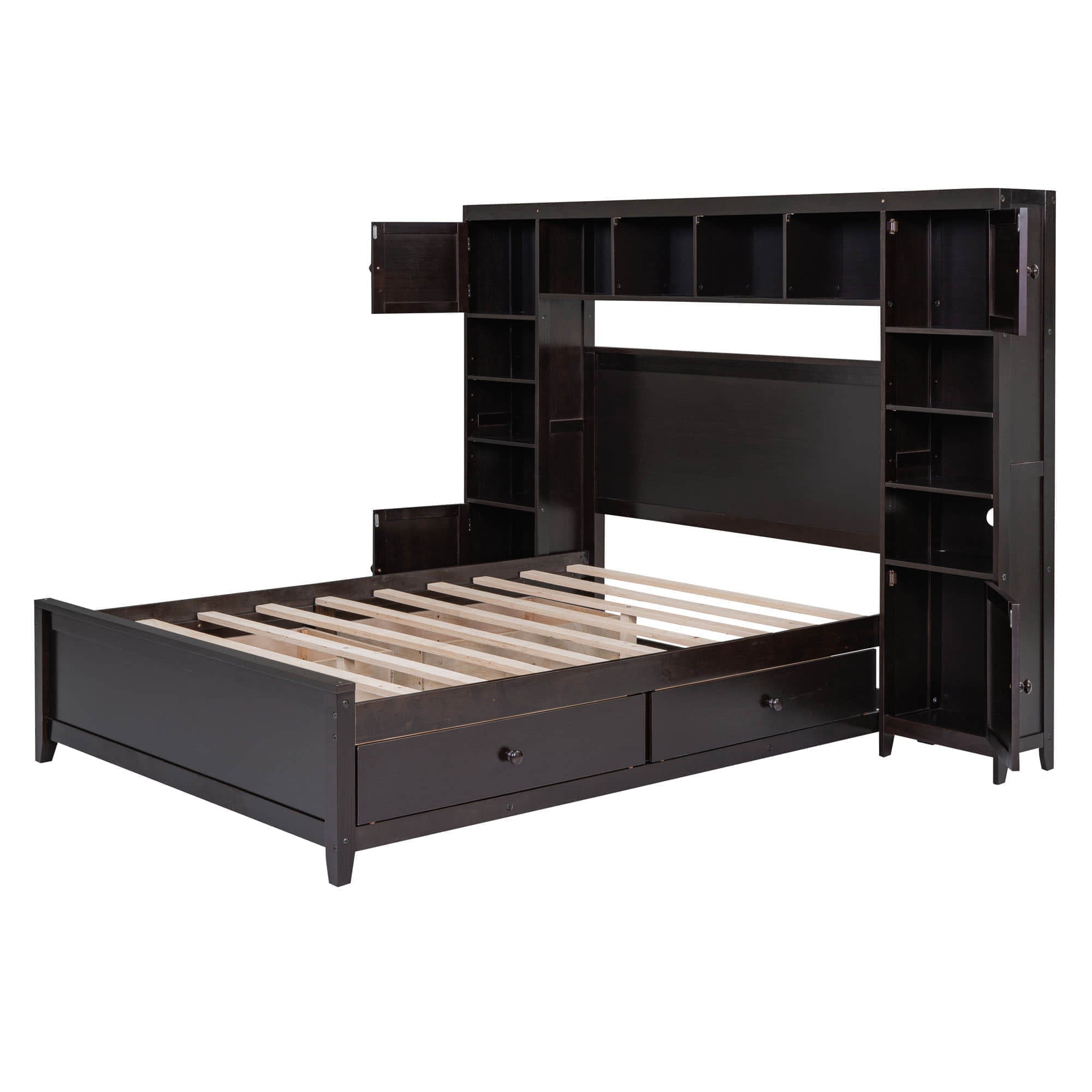 Smart Full Storage Bed Frame with Headboard and Charging Station