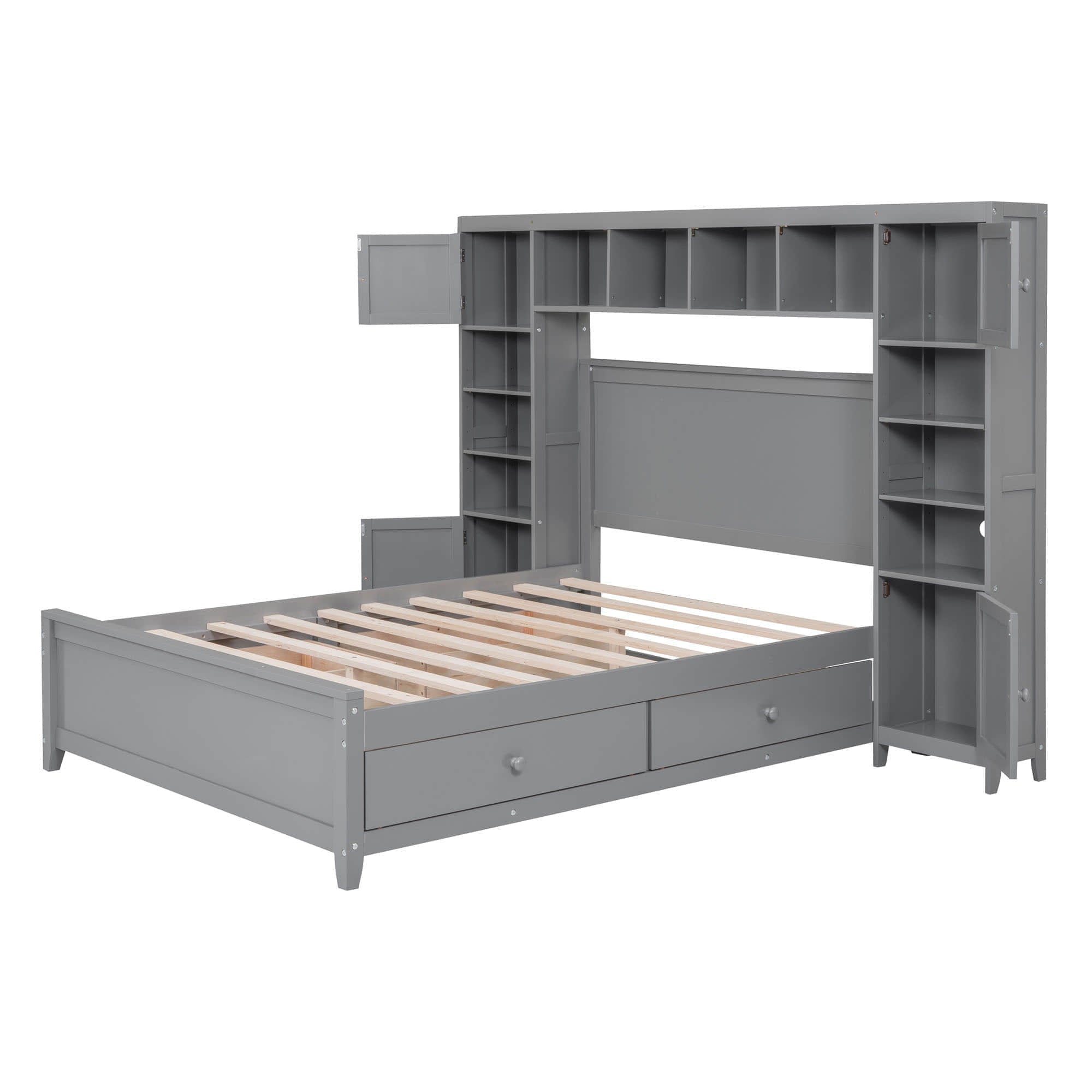 Smart Full Storage Bed Frame with Headboard and Charging Station