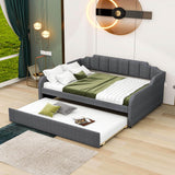 Smart Full Size Upholstered Daybed with Pull Up Trundle