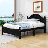 Full Size Solid Wood Traditional Platform Bed Frame with Headboard