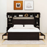 Smart Queen Storage Bed Frame with Headboard and Charging Station