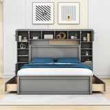 Smart Queen Storage Bed Frame with Headboard and Charging Station