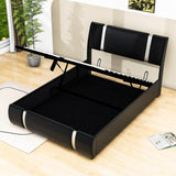 PU Leather Full Size Upholstered Platform Storage Bed - [Hydraulic System]