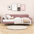 Modern Full Size Velvet Upholstered Daybed with Slats