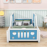 Wooden Jeep Car-Shaped Twin Bed Frame for Kids, Toddler - [Floor Bed]