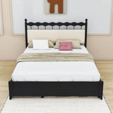 Wooden Queen Storage Bed with Headboard and Storage, Twin Trundle Bed