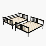 Convertible Full Over Full Bunk Beds - [Wood, Kids, Adult, Guest Room]