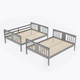 Convertible Full Over Full Bunk Beds - [Wood, Kids, Adult, Guest Room]