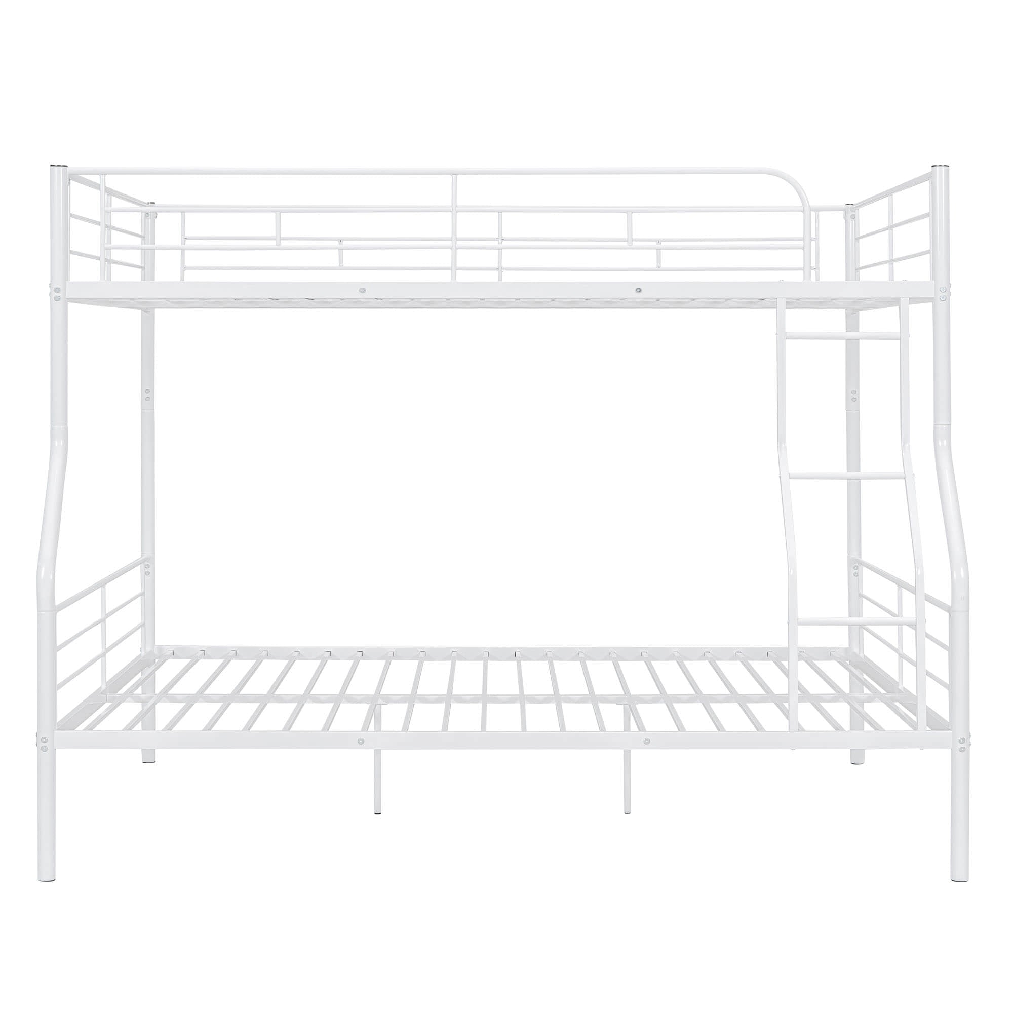 Full XL Over Queen Convertible Metal Bunk Beds for Adults, Kids