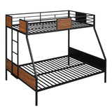 Mid-Century Modern Metal Twin Over Full Bunk Beds for Kids Adults