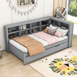 Modern Smart Wood Twin Daybed with Twin Trundle and Storage