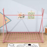 Metal Teepee-Shaped Montessori Bed Frame for Kids, Toddler - [Low to Floor]