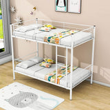 Twin Over Twin Bunk Beds for Kids, Adults - [Metal, Convertible, Small Room]