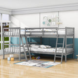 Convertible L-Shaped Quad Twin Bunk Beds for 4 Kids - [Wooden]