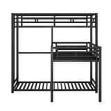 L-Shaped Low Twin Triple Bunk Beds for Kids, Toddler- [Metal, Floor]