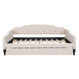 Upholstered Full Size Daybed with Twin Size Trundle