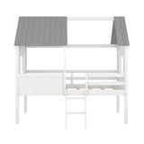 Low Twin Loft House Bed for Kids, Toddler - [Wood, Fun]