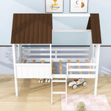 Low Twin Loft House Bed for Kids, Toddler - [Wood, Fun]