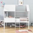 Low Twin Loft House Bed for Kids, Toddler - [Wood, Fun]