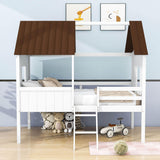 Low Twin Loft House Bed for Kids, Toddler - [Wood, Fun]