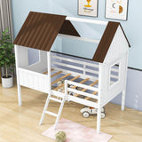 Low Twin Loft House Bed for Kids, Toddler - [Wood, Fun]