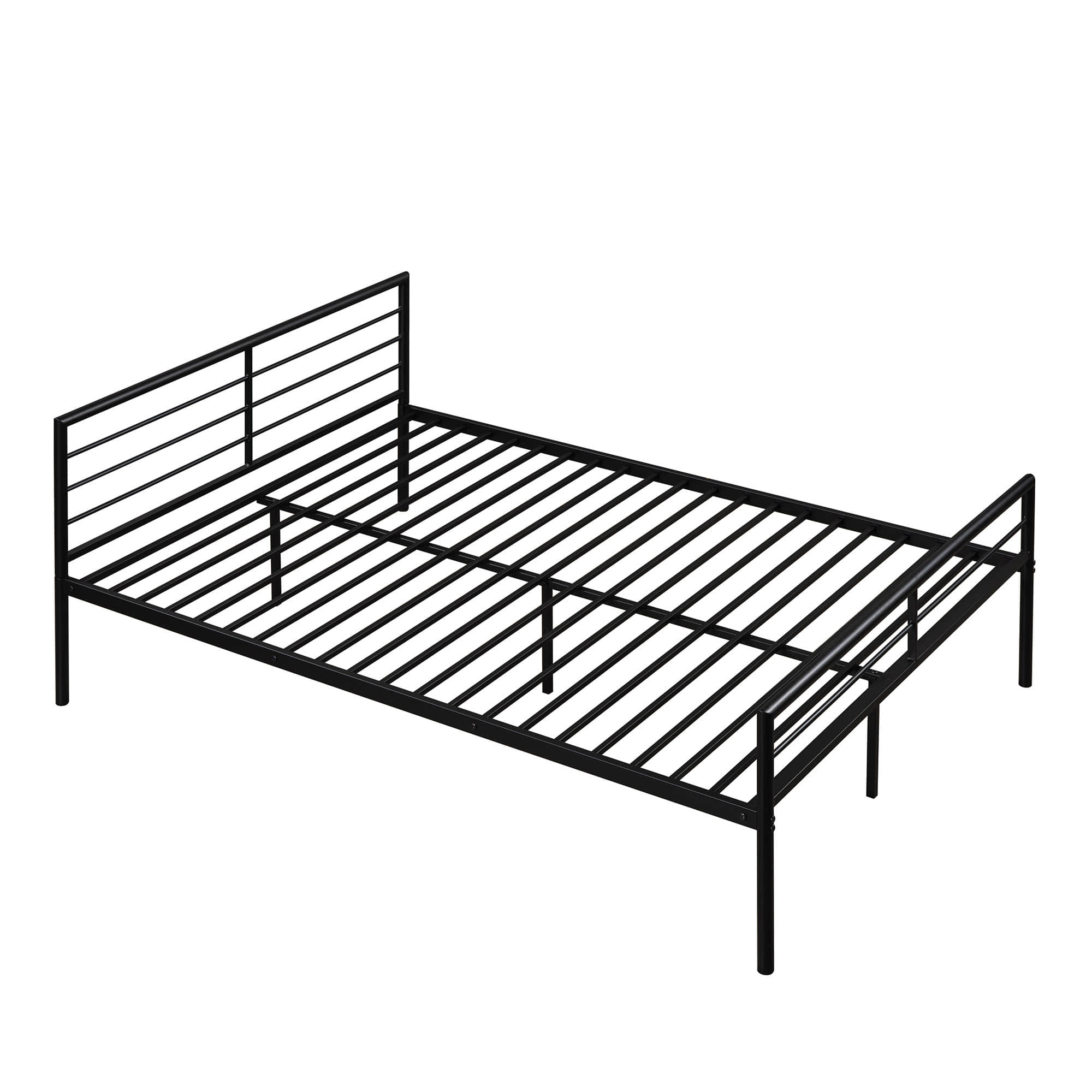 L-Shaped Twin Over Full Bunk Bed with Desk - [Metal, Detachable]