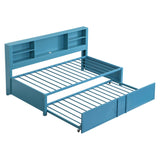 Smart Metal Twin Daybed with Trundle and Storage - [Shelves, USB Ports]