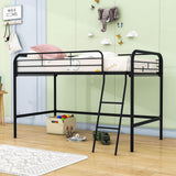 Small Low Metal Twin Loft Bed for Kids