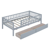 Twin Size Toddler Nursery Daybed with Storage Drawers