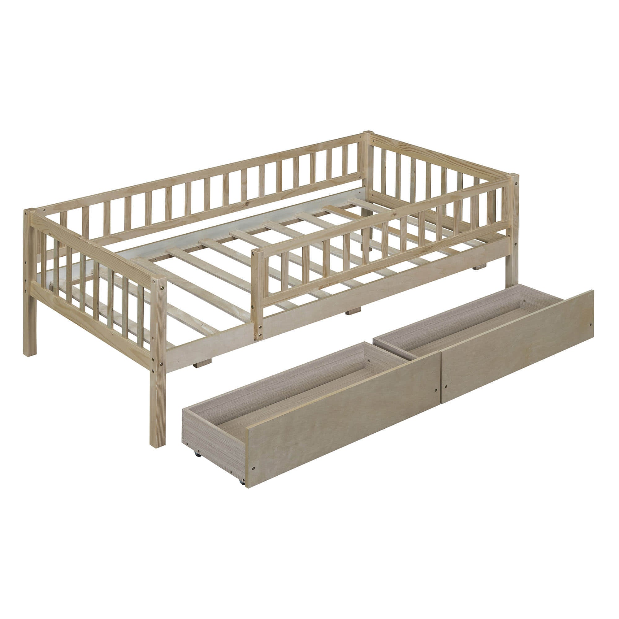 Twin Size Toddler Nursery Daybed with Storage Drawers