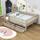 Full Size Toddler Nursery Daybed with Storage Drawers