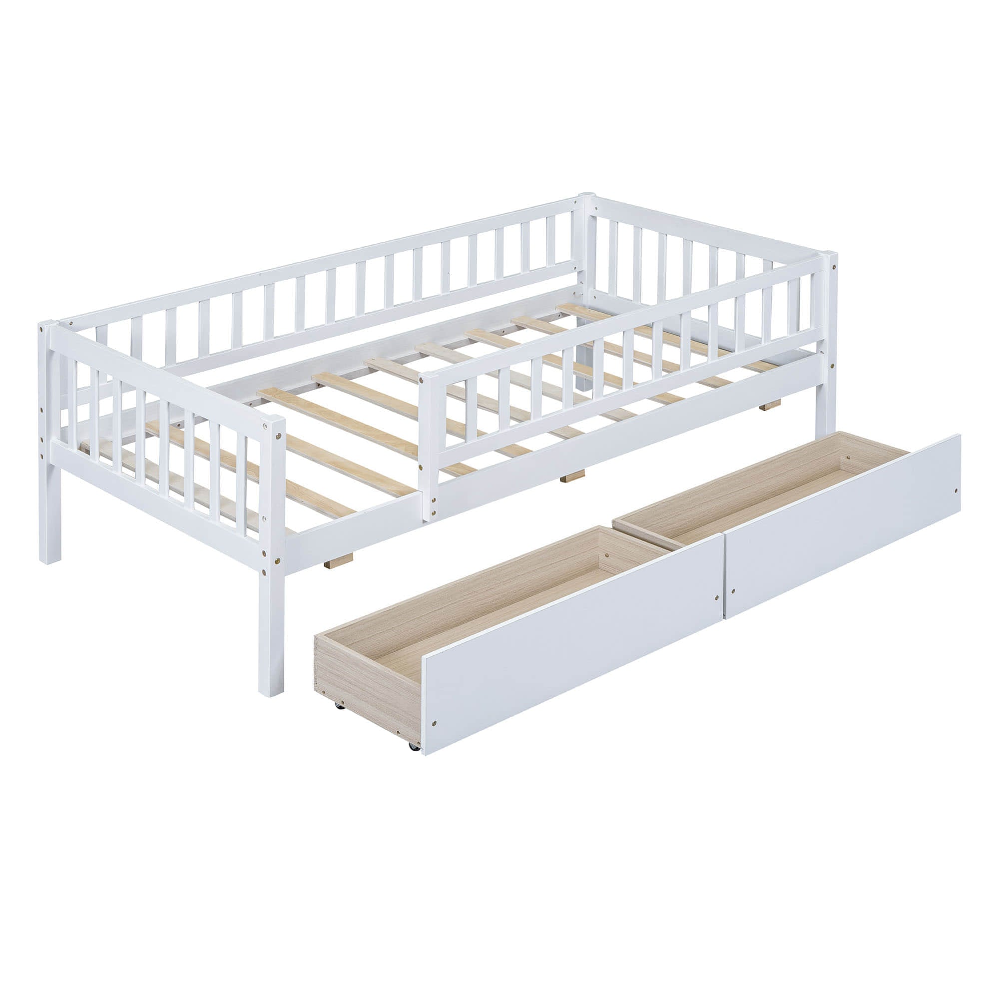 Twin Size Toddler Nursery Daybed with Storage Drawers