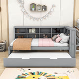 Modern Smart Wood Twin Daybed with Twin Trundle and Storage