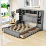 Smart Queen Storage Bed Frame with Headboard and Charging Station