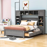 Smart Full Storage Bed Frame with Headboard and Charging Station