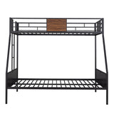 Mid-Century Modern Metal Twin Over Full Bunk Beds for Kids Adults