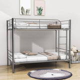 Twin Over Twin Bunk Beds for Kids, Adults - [Metal, Convertible, Small Room]