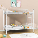 Twin Over Twin Bunk Beds for Kids, Adults - [Metal, Convertible, Small Room]