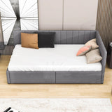 Twin Linen Upholstered Daybed with Storage - [Drawers]