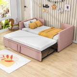 Twin Size Upholstered Daybed with Adjustable Pop Up Trundle