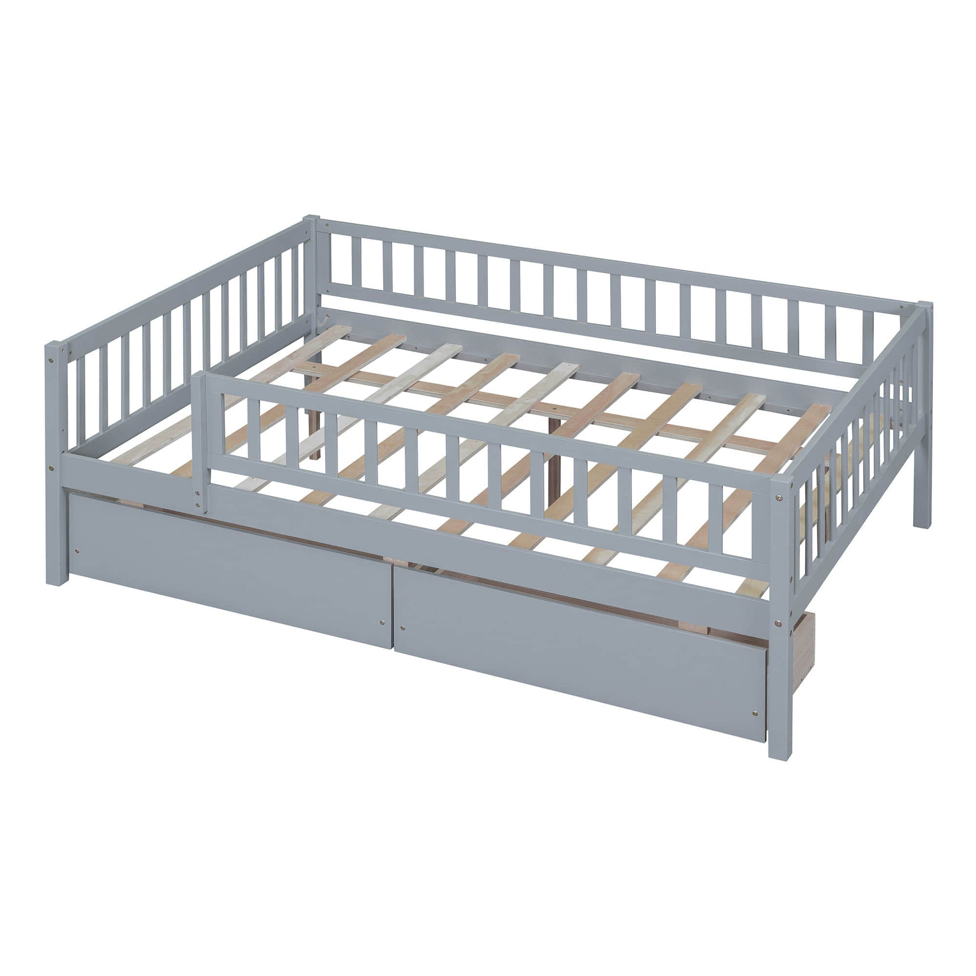 Full Size Toddler Nursery Daybed with Storage Drawers