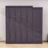 Vintage Full Size Murphy Bed Cabinet with Storage - [Wardrobe, Drawers]