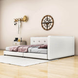 Smart Modern Low Profile Upholstered Queen Daybed with USB Ports