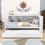 Modern Smart Wood Twin Daybed with Twin Trundle and Storage