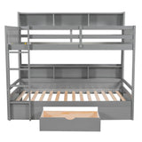 Twin Over Twin Bunk Beds with Storage Drawers and Shelves for Kids Adults - [Wooden]