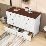 Smart Solid Wood Horizontal Queen Murphy Bed Cabinet with Storage - [Drawers]