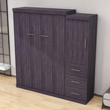 Vintage Full Size Murphy Bed Cabinet with Storage - [Wardrobe, Drawers]