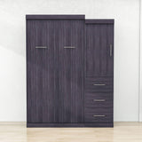 Vintage Twin Size Murphy Bed Cabinet with Storage - [Wardrobe, Drawers]