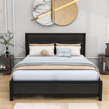 Metal Queen Size Storage Platform Bed with Twin Trundle Bed